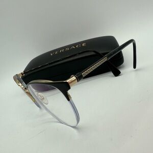 Versace Black Gold Eyeglasses‎ Luxury Eyewear Frames Case DV3102 452 52□17